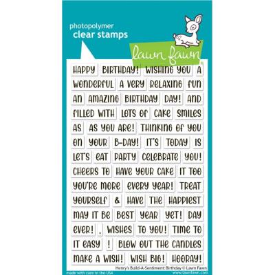Lawn Fawn Stempel - Henry’s Build-A-Sentiment: Birthday